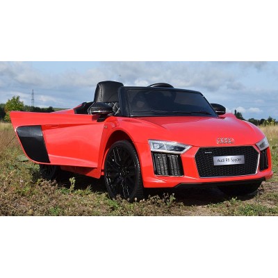 ORYGINALNE AUDI  R8 SPYDER  W NAJLEPSZEJ WERSJI, MIĘKKIE SIEDZENIE, PILOT 2.4 GHZ/ 2198