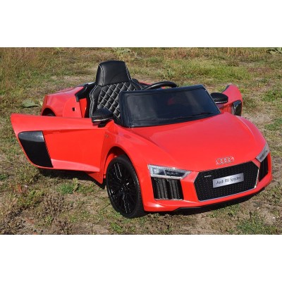 ORYGINALNE AUDI  R8 SPYDER  W NAJLEPSZEJ WERSJI, MIĘKKIE SIEDZENIE, PILOT 2.4 GHZ/ 2198