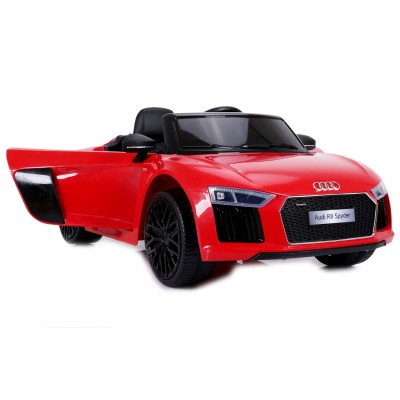 ORYGINALNE AUDI  R8 SPYDER  W NAJLEPSZEJ WERSJI, MIĘKKIE SIEDZENIE, PILOT 2.4 GHZ/ 2198