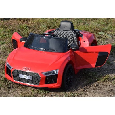 ORYGINALNE AUDI  R8 SPYDER  W NAJLEPSZEJ WERSJI, MIĘKKIE SIEDZENIE, PILOT 2.4 GHZ/ 2198