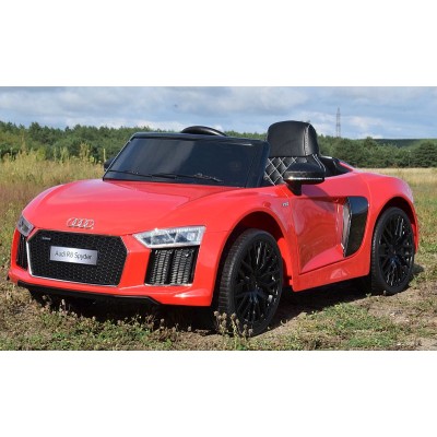 ORYGINALNE AUDI  R8 SPYDER  W NAJLEPSZEJ WERSJI, MIĘKKIE SIEDZENIE, PILOT 2.4 GHZ/ 2198