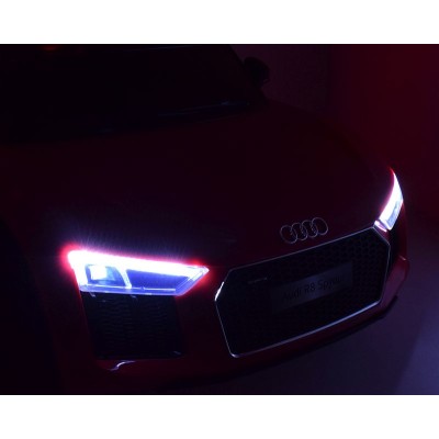 ORYGINALNE AUDI  R8 SPYDER  W NAJLEPSZEJ WERSJI, MIĘKKIE SIEDZENIE, PILOT 2.4 GHZ/ 2198
