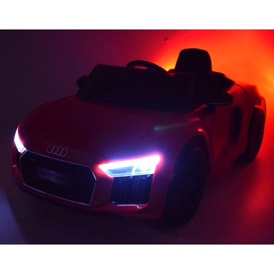ORYGINALNE AUDI  R8 SPYDER  W NAJLEPSZEJ WERSJI, MIĘKKIE SIEDZENIE, PILOT 2.4 GHZ/ 2198