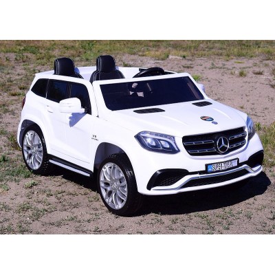 MERCEDES GLS 63,  4 SILNIKI, 2X12 V, MIĘKKIE KOŁA, MIĘKKIE SIEDZENIE, KLIMATYZACJA DLA 2 DZIECI/HL228