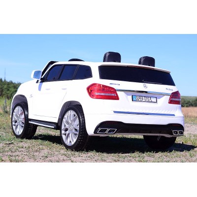 MERCEDES GLS 63,  4 SILNIKI, 2X12 V, MIĘKKIE KOŁA, MIĘKKIE SIEDZENIE, KLIMATYZACJA DLA 2 DZIECI/HL228