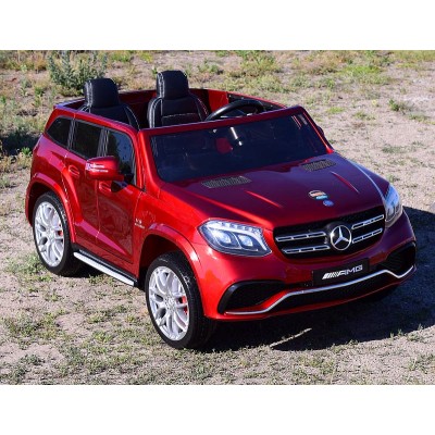 MERCEDES GLS 63,  4 SILNIKI, 2X12 V, MIĘKKIE KOŁA, MIĘKKIE SIEDZENIE DLA 2 DZIECI/HL228