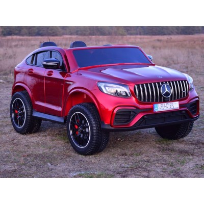 MERCEDES GLC 63S LICENCJA, 4X4, 2x12V, WALIZKA, MIĘKKIE KOŁA EVA, MIĘKKIE SIEDZENIE, LAKIER POLEROWANY, FULL OPCJA/XMX608