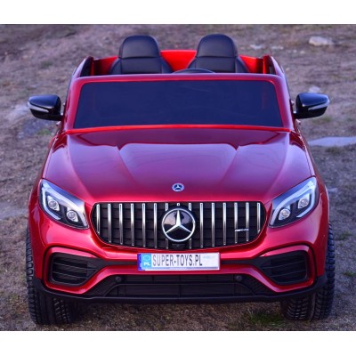 MERCEDES GLC 63S LICENCJA, 4X4, 2x12V, WALIZKA, MIĘKKIE KOŁA EVA, MIĘKKIE SIEDZENIE, LAKIER POLEROWANY, FULL OPCJA/XMX608