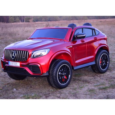 MERCEDES GLC 63S LICENCJA, 4X4, 2x12V, WALIZKA, MIĘKKIE KOŁA EVA, MIĘKKIE SIEDZENIE, LAKIER POLEROWANY, FULL OPCJA/XMX608
