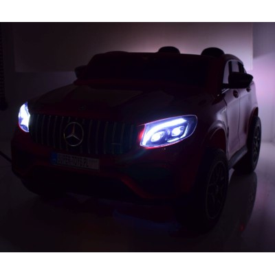 MERCEDES GLC 63S LICENCJA, 4X4, 2x12V, WALIZKA, MIĘKKIE KOŁA EVA, MIĘKKIE SIEDZENIE, LAKIER POLEROWANY, FULL OPCJA/XMX608