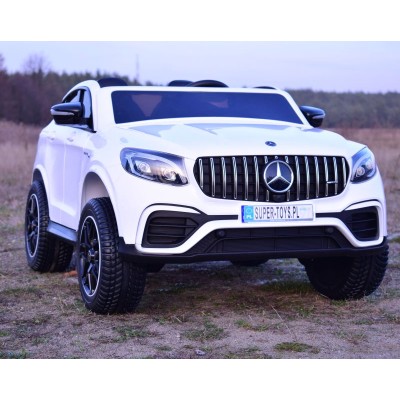 MERCEDES GLC 63S LICENCJA, 4X4, 2x12V, MIĘKKIE KOŁA EVA, MIĘKKIE SIEDZENIE, WALIZKA, FULL OPCJA/XMX608