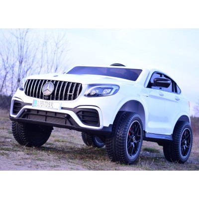 MERCEDES GLC 63S LICENCJA, 4X4, 2x12V, MIĘKKIE KOŁA EVA, MIĘKKIE SIEDZENIE, WALIZKA, FULL OPCJA/XMX608