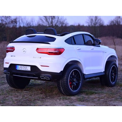 MERCEDES GLC 63S LICENCJA, 4X4, 2x12V, MIĘKKIE KOŁA EVA, MIĘKKIE SIEDZENIE, WALIZKA, FULL OPCJA/XMX608