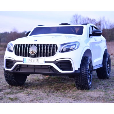 MERCEDES GLC 63S LICENCJA, 4X4, 2x12V, MIĘKKIE KOŁA EVA, MIĘKKIE SIEDZENIE, WALIZKA, FULL OPCJA/XMX608