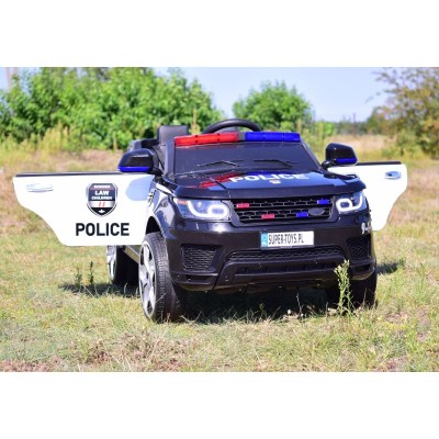 AUTO SUV POLICYJNY NA AKUMULATOR, MIĘKKIE SIEDZENIE, MĘKKIE KOŁA/JC002