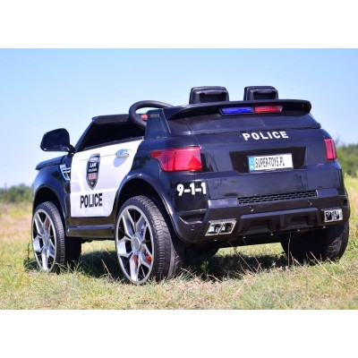 AUTO SUV POLICYJNY NA AKUMULATOR, MIĘKKIE SIEDZENIE, MĘKKIE KOŁA/JC002