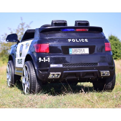 AUTO SUV POLICYJNY NA AKUMULATOR, MIĘKKIE SIEDZENIE, MĘKKIE KOŁA/JC002