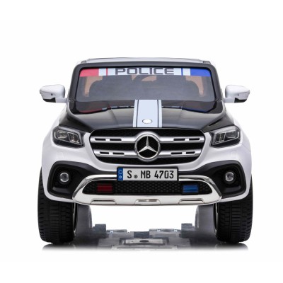 MERCEDES X LICENCJA POLICJA, 4X4 ,2x12V, MIĘKKIE KOŁA EVA, MIĘKKIE SIEDZENIE, 5 PUNKTOWE PASY /XMX606