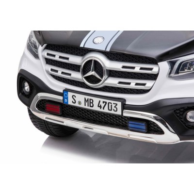 MERCEDES X LICENCJA POLICJA, 4X4 ,2x12V, MIĘKKIE KOŁA EVA, MIĘKKIE SIEDZENIE, 5 PUNKTOWE PASY /XMX606