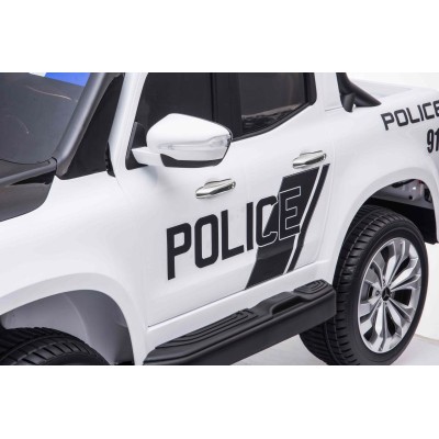 MERCEDES X LICENCJA POLICJA, 4X4 ,2x12V, MIĘKKIE KOŁA EVA, MIĘKKIE SIEDZENIE, 5 PUNKTOWE PASY /XMX606