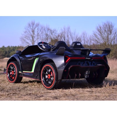 ORYGINALNE LAMBORGHINI VENENO NA AKUMULATOR, MIĘKKIE KOŁA, MIĘKKIE SIEDZENIE/XMX615
