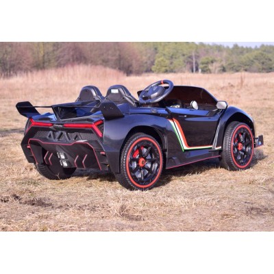 ORYGINALNE LAMBORGHINI VENENO NA AKUMULATOR, MIĘKKIE KOŁA, MIĘKKIE SIEDZENIE/XMX615