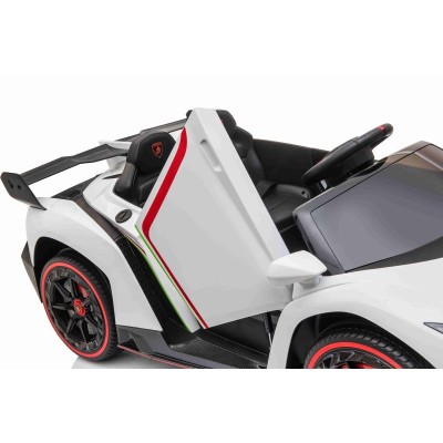ORYGINALNE LAMBORGHINI VENENO NA AKUMULATOR, MIĘKKIE KOŁA, MIĘKKIE SIEDZENIE/XMX615