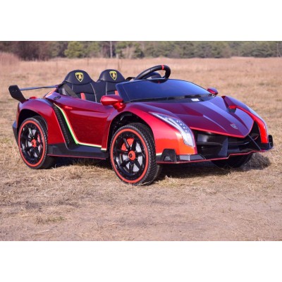 ORYGINALNE LAMBORGHINI VENENO NA AKUMULATOR, MIĘKKIE KOŁA, MIĘKKIE SIEDZENIE, LAKIER/XMX615