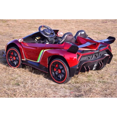 ORYGINALNE LAMBORGHINI VENENO NA AKUMULATOR, MIĘKKIE KOŁA, MIĘKKIE SIEDZENIE, LAKIER/XMX615