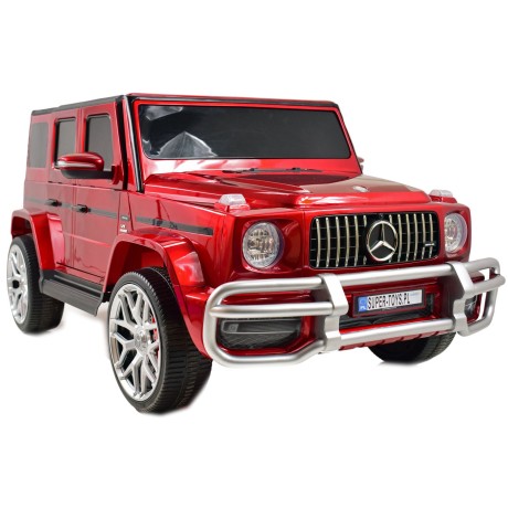 MERCEDES G63 AMG DLA 2 DZIECI, 24V, 4X4,  MIĘKKIE KOŁA EVA, MIĘKKIE SIEDZENIE, LAKIER POLEROWANY FULL OPCJA/S-307