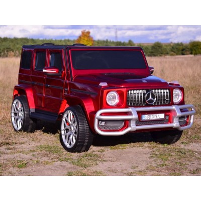 MERCEDES G63 AMG DLA 2 DZIECI, 24V, 4X4,  MIĘKKIE KOŁA EVA, MIĘKKIE SIEDZENIE, LAKIER POLEROWANY FULL OPCJA/S-307