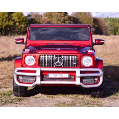 MERCEDES G63 AMG DLA 2 DZIECI, 24V, 4X4,  MIĘKKIE KOŁA EVA, MIĘKKIE SIEDZENIE, LAKIER POLEROWANY FULL OPCJA/S-307
