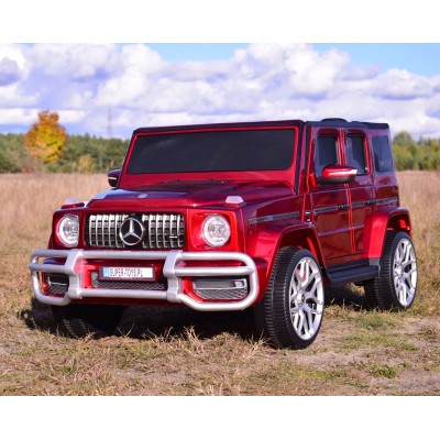 MERCEDES G63 AMG DLA 2 DZIECI, 24V, 4X4,  MIĘKKIE KOŁA EVA, MIĘKKIE SIEDZENIE, LAKIER POLEROWANY FULL OPCJA/S-307