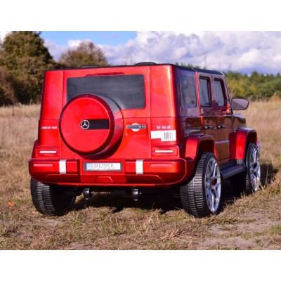 MERCEDES G63 AMG DLA 2 DZIECI, 24V, 4X4,  MIĘKKIE KOŁA EVA, MIĘKKIE SIEDZENIE, LAKIER POLEROWANY FULL OPCJA/S-307
