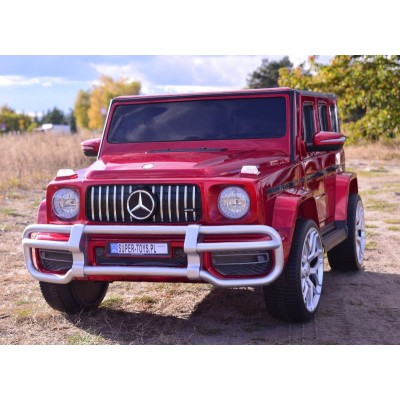 MERCEDES G63 AMG DLA 2 DZIECI, 24V, 4X4,  MIĘKKIE KOŁA EVA, MIĘKKIE SIEDZENIE, LAKIER POLEROWANY FULL OPCJA/S-307