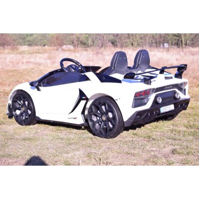 LICENCJONOWANY LAMBORGHINI AVENTADOR SVJ DLA 2 DZIECI, FUNKCJA DRIFTU MIĘKKIE SIEDZENIE, MIĘKKIE KOŁA/SX2028