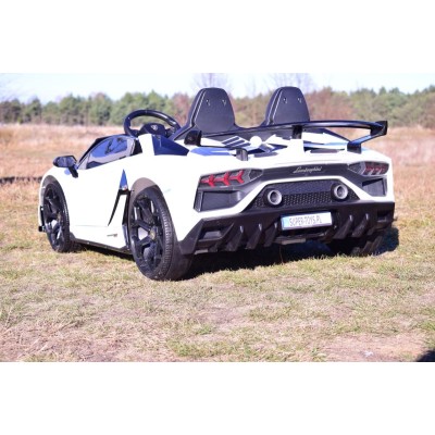 LICENCJONOWANY LAMBORGHINI AVENTADOR SVJ DLA 2 DZIECI, FUNKCJA DRIFTU MIĘKKIE SIEDZENIE, MIĘKKIE KOŁA/SX2028
