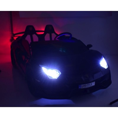 LICENCJONOWANY LAMBORGHINI AVENTADOR SVJ DLA 2 DZIECI FUNKCJA DRIFTU - LAKIER SUPER JAKOŚĆ, MIĘKKIE SIEDZENIE, MIĘKKIE KOŁA/SX20