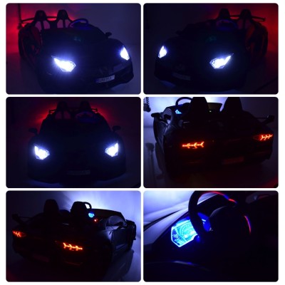 LICENCJONOWANY LAMBORGHINI AVENTADOR SVJ DLA 2 DZIECI FUNKCJA DRIFTU - LAKIER SUPER JAKOŚĆ, MIĘKKIE SIEDZENIE, MIĘKKIE KOŁA/SX20