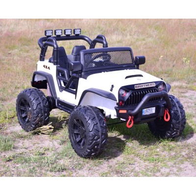 JEEP NA AKUMULATOR BROTHERS , WSPOMAGANIE KIEROWNICY, MIĘKKIE KOŁA, MIĘKKIE SIEDZENIE 24V - 400W/JEEP-JC-666