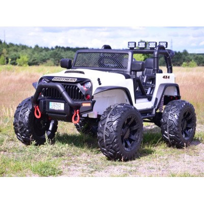 JEEP NA AKUMULATOR BROTHERS , WSPOMAGANIE KIEROWNICY, MIĘKKIE KOŁA, MIĘKKIE SIEDZENIE 24V - 400W/JEEP-JC-666