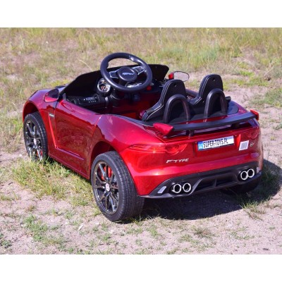 AUTO NA AKUMULATOR JAGUAR F TYPE, MIĘKKIE KOŁA, MIĘKKIE SIEDZENIE, SUPER JAKOSĆ - LAKIER/QLS5388