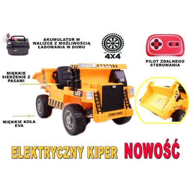 MEGA WYWROTKA NA AKUMULATOR 4X4 Z ELEKTRYCZNYM KIPREM/JS3198