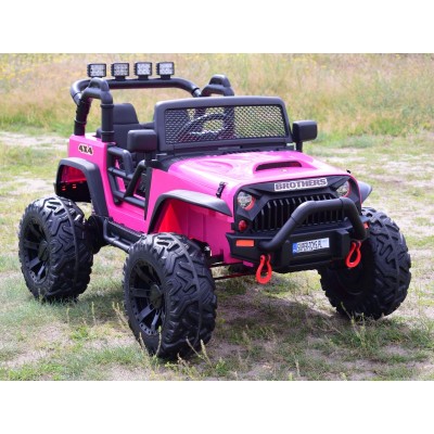 JEEP NA AKUMULATOR BROTHERS , WSPOMAGANIE KIEROWNICY, MIĘKKIE KOŁA, MIĘKKIE SIEDZENIE 24V - 400W/JEEP-JC-666