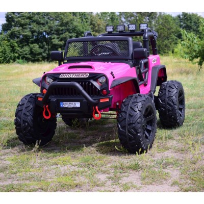 JEEP NA AKUMULATOR BROTHERS , WSPOMAGANIE KIEROWNICY, MIĘKKIE KOŁA, MIĘKKIE SIEDZENIE 24V - 400W/JEEP-JC-666