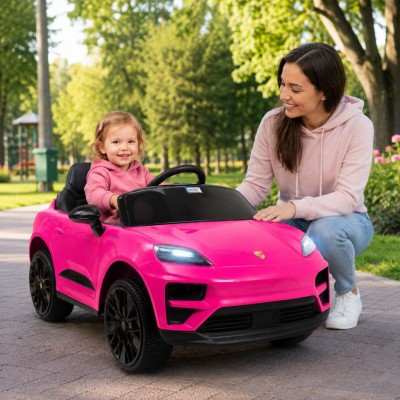 Oryginalne Porsche Macan na akumulator dla dziewczynki różowe/DK666
