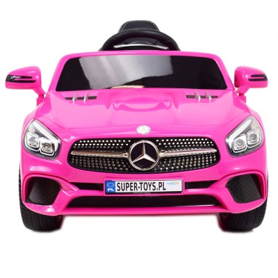 Mercedes SL500 Auto na akumulator dla dzieci Koła EVA Skóra Różowy