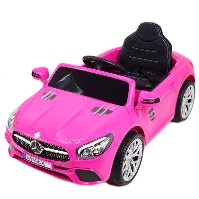 Mercedes SL500 Auto na akumulator dla dzieci Koła EVA Skóra Różowy