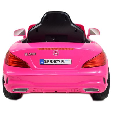 Mercedes SL500 Auto na akumulator dla dzieci Koła EVA Skóra Różowy