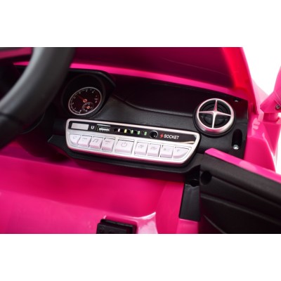Mercedes SL500 Auto na akumulator dla dzieci Koła EVA Skóra Różowy